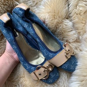 Louis Vuitton Denim Monogram Heels